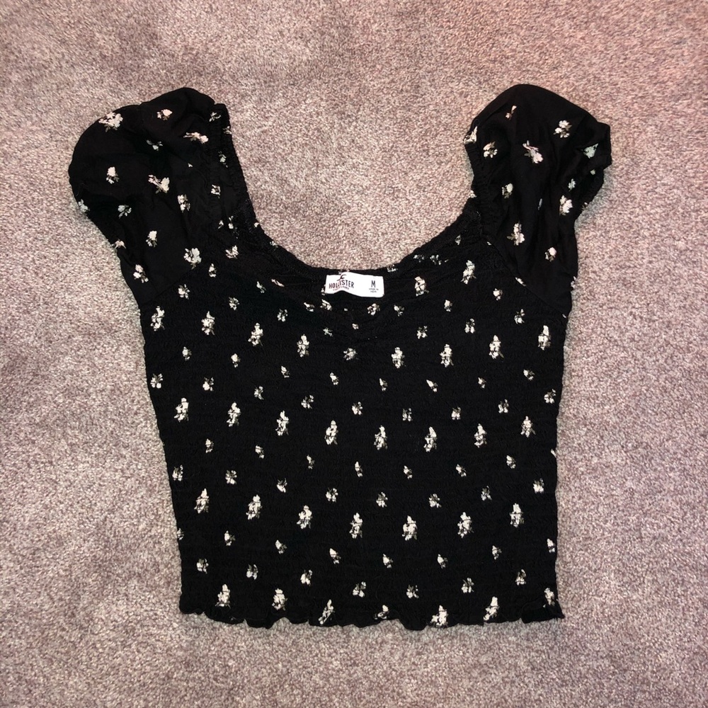 hollister flower crop top